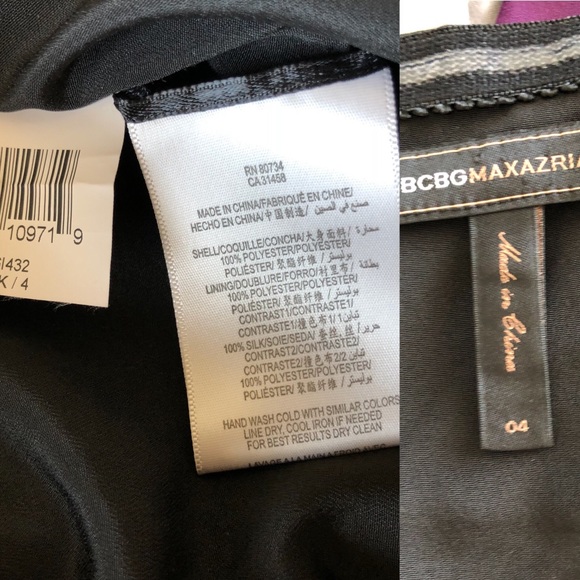 BCBG Max Azria Black Strapless Formal Dress Size 4 - Picture 8 of 8